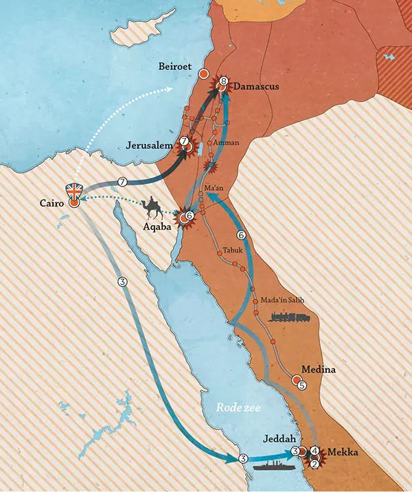 Mapa da região de Aqaba