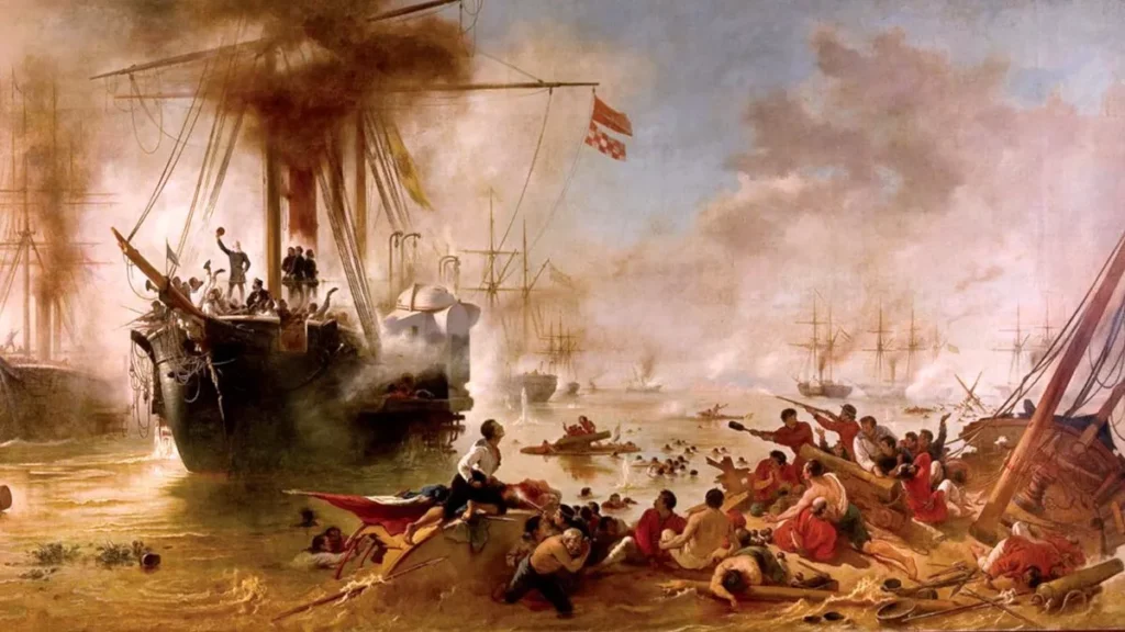 Combate naval do Riachuelo, pintura a óleo de Victor Meirelles