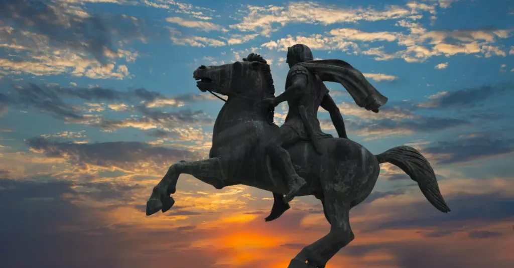 Estatua de Alexandre o Grande em Thessaloniki
