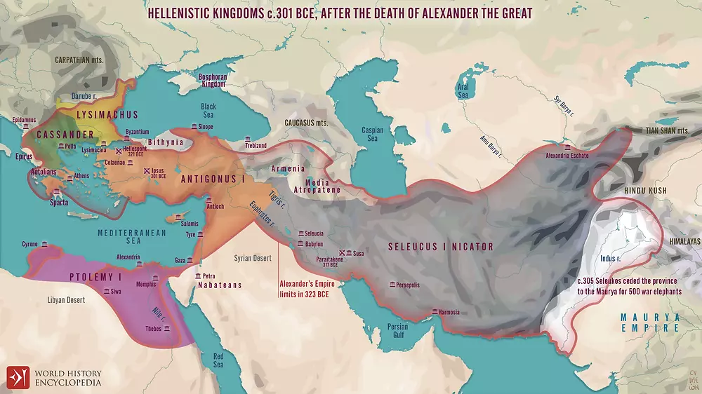 Mapa do Império Seleucida