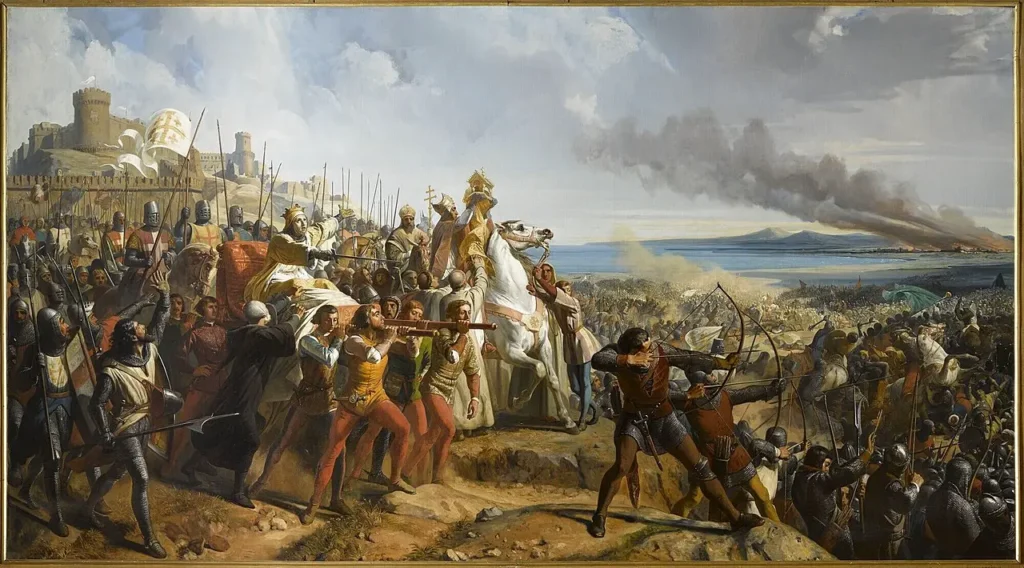 Batalha de Montgisard, 1177, pintura de Charles-Philippe Larivière 